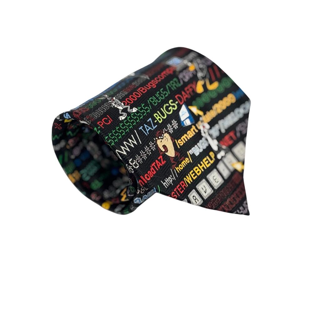 Looney Tunes Taz Internet Theme Necktie Vintage‎ 2001